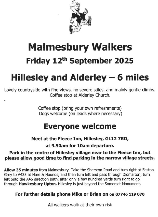 Malmesbury Walkers - Hillesley and Alderley 6 Miles